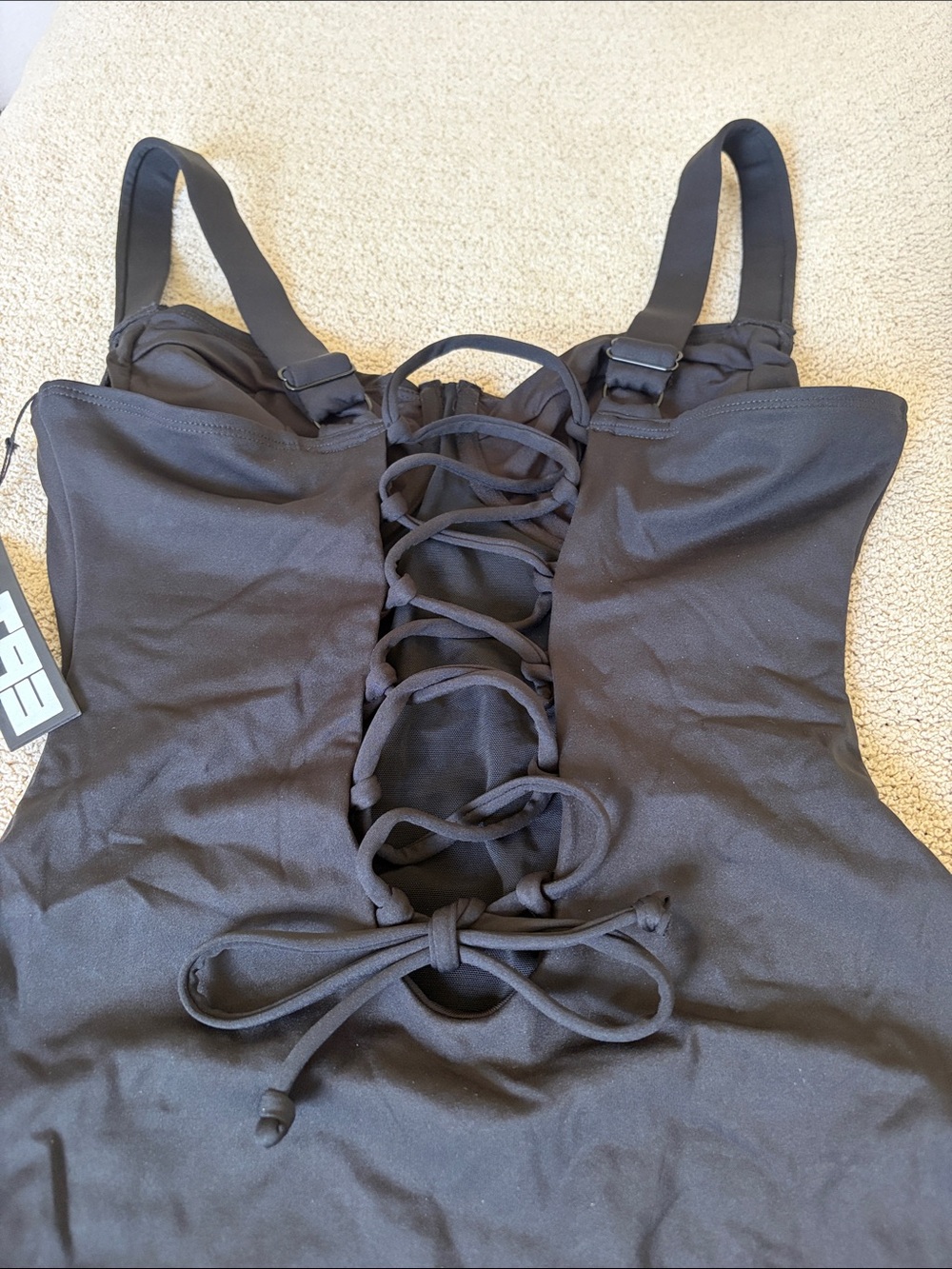 TA3 Black Lifty One Piece Swimsuit size Medium D/DD full coverage underwire - Picture 4 of 6